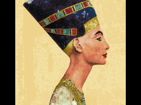 Iconic Portrait Rug of Queen Nefertiti - Egyptian Art Tapestry