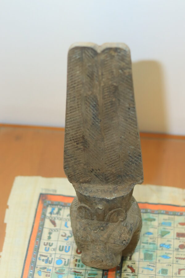 Hand-Carved Stone Statue of the God Bes