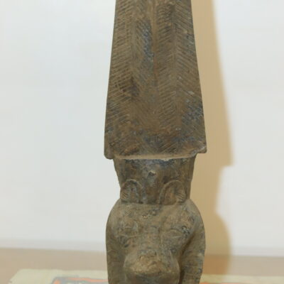 Hand-Carved Stone Statue of the God Bes