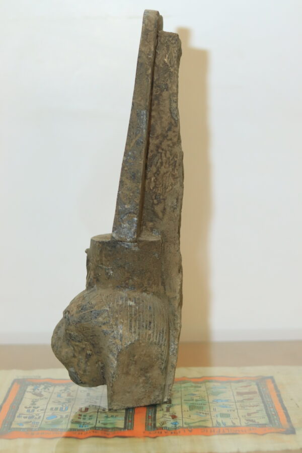 Hand-Carved Stone Statue of the God Bes