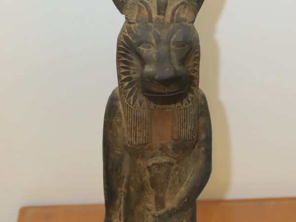 Hand-Carved Stone Statue of Goddess Sekhmet