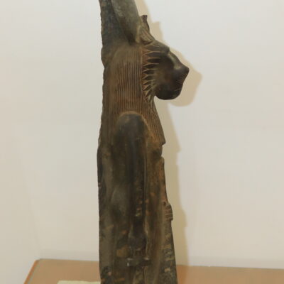 Hand-Carved Stone Statue of Goddess Sekhmet
