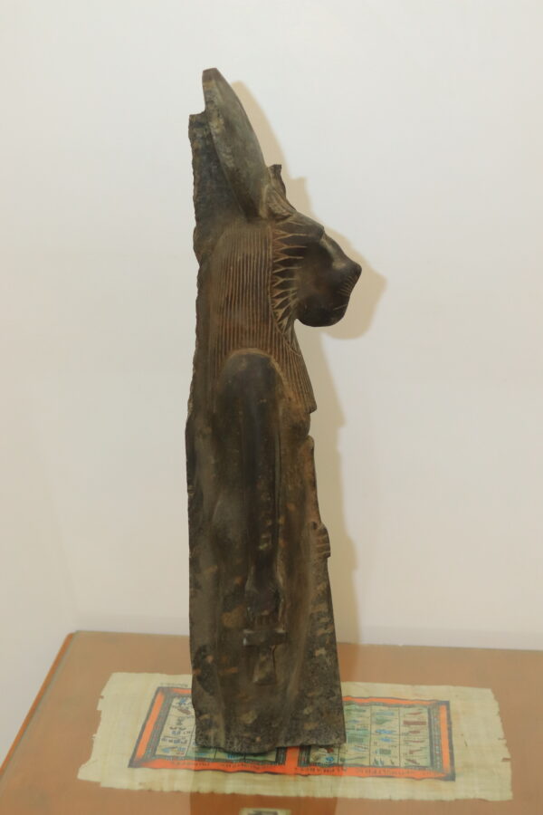 Hand-Carved Stone Statue of Goddess Sekhmet