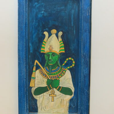 Hand-Painted Wooden Plaque - Osiris, Lord of the Afterlife