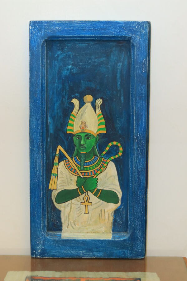Hand-Painted Wooden Plaque - Osiris, Lord of the Afterlife