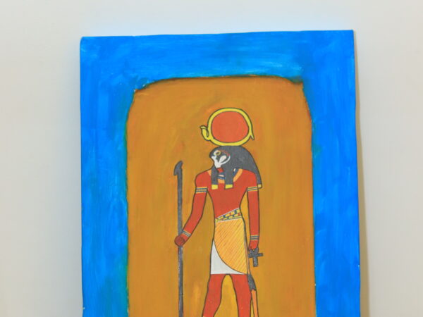 Hand-Painted Wooden Wall Art - The God Ra-Horakhty