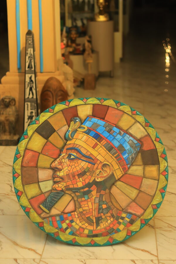 Hand-Painted Wooden Wall Art - "The Nubian Gaze" Portrait
