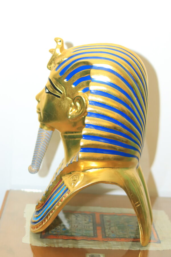 Hand-Painted Mask of Tutankhamun - Golden Pharaoh Replica