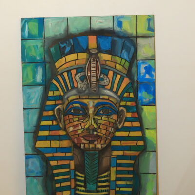 Hand-Painted Wooden Wall Art - Portrait of the Goddess Hathor