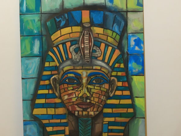 Hand-Painted Wooden Wall Art - Portrait of the Goddess Hathor
