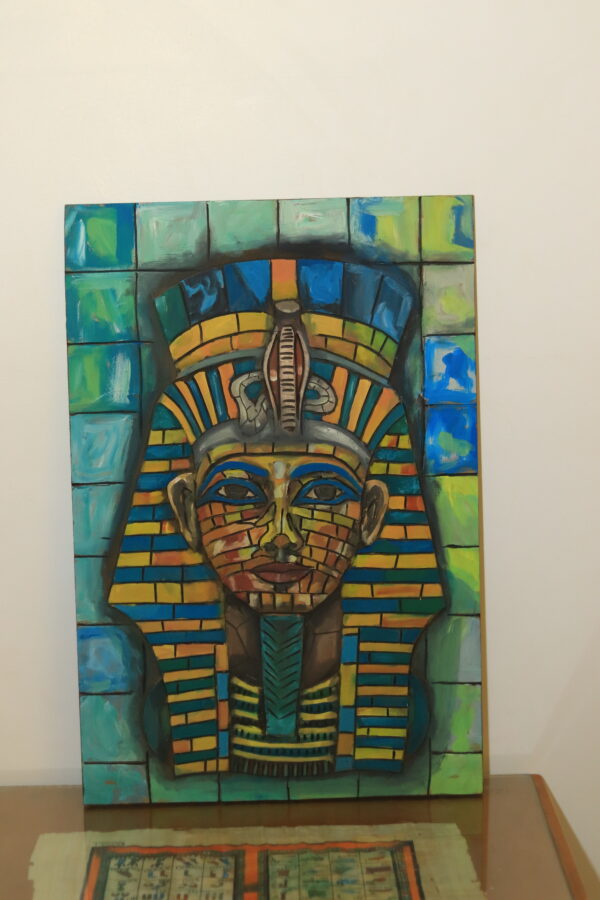 Hand-Painted Wooden Wall Art - Portrait of the Goddess Hathor