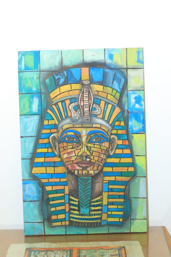 Hand-Painted Wooden Wall Art - Portrait of the Goddess Hathor