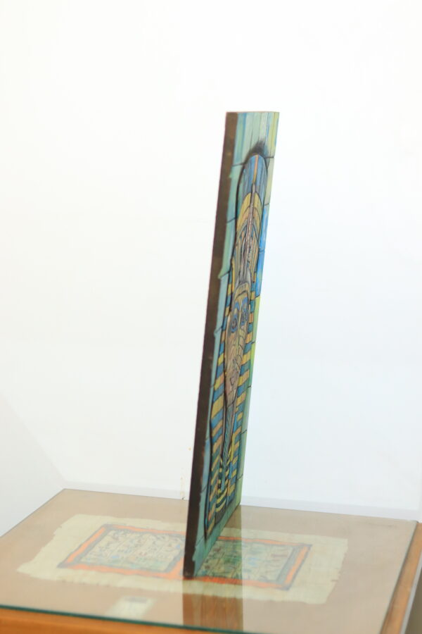 Hand-Painted Wooden Wall Art - Portrait of the Goddess Hathor