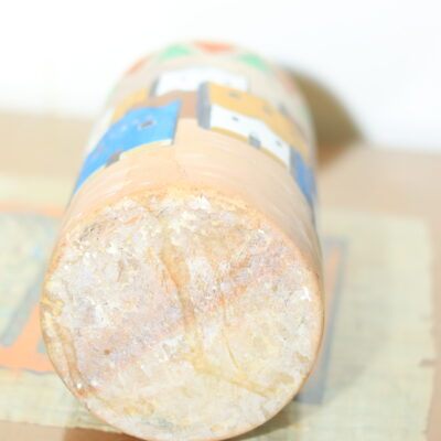 Hand-Painted Nubian Village Alabaster Vase