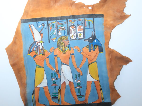 Hand-Painted Leather Wall Art with Ramses the First