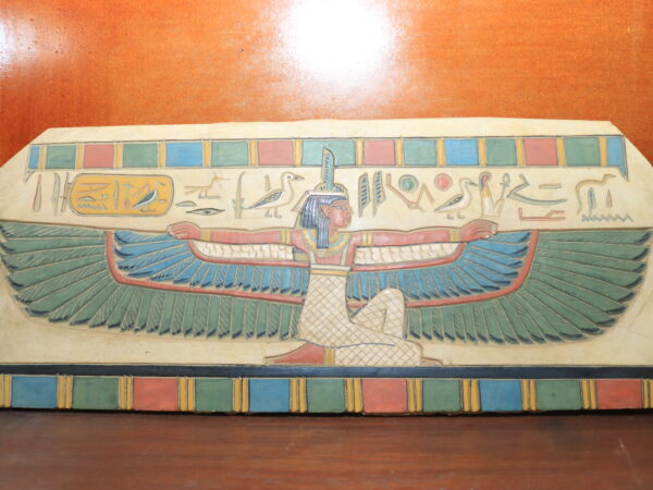 Hand-Painted Egyptian Plaque of Goddess Isis