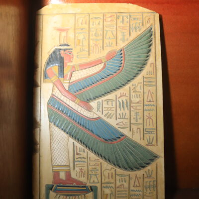 Hand-Painted Egyptian Plaque of Goddess Isis
