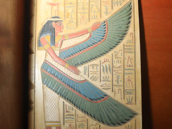 Hand-Painted Egyptian Plaque of Goddess Isis