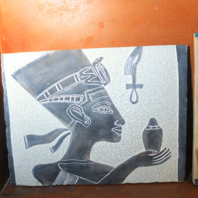IMG_0660 Hand-Carved Stone Plaque of Queen Nefertiti