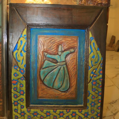 IMG_0661 Hand-Carved Wooden Sufi Whirling Dervish Wall Art