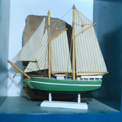 Handmade Wooden Egyptian Sailboat Model