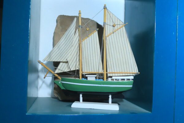 Handmade Wooden Egyptian Sailboat Model
