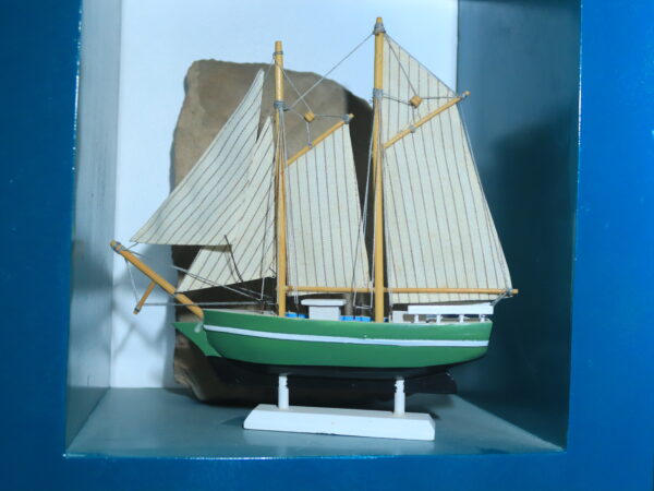 Handmade Wooden Egyptian Sailboat Model