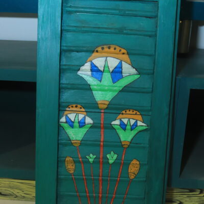 IMG_0675 Hand-Painted Wooden Wall Art of Egyptian Lotus Flowers