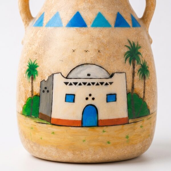 PRODUCT_ALAB-NILE-001_08 Hand-Painted Egyptian Alabaster Jar with Nile Scene