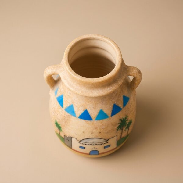 PRODUCT_ALAB-NILE-001_09 Hand-Painted Egyptian Alabaster Jar with Nile Scene
